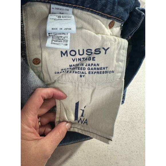 MOUSSY Vintage Tapered Jeans Made In Japan In Light Blue Sz 26 Denim Designer C7 - Picture 8 of 8